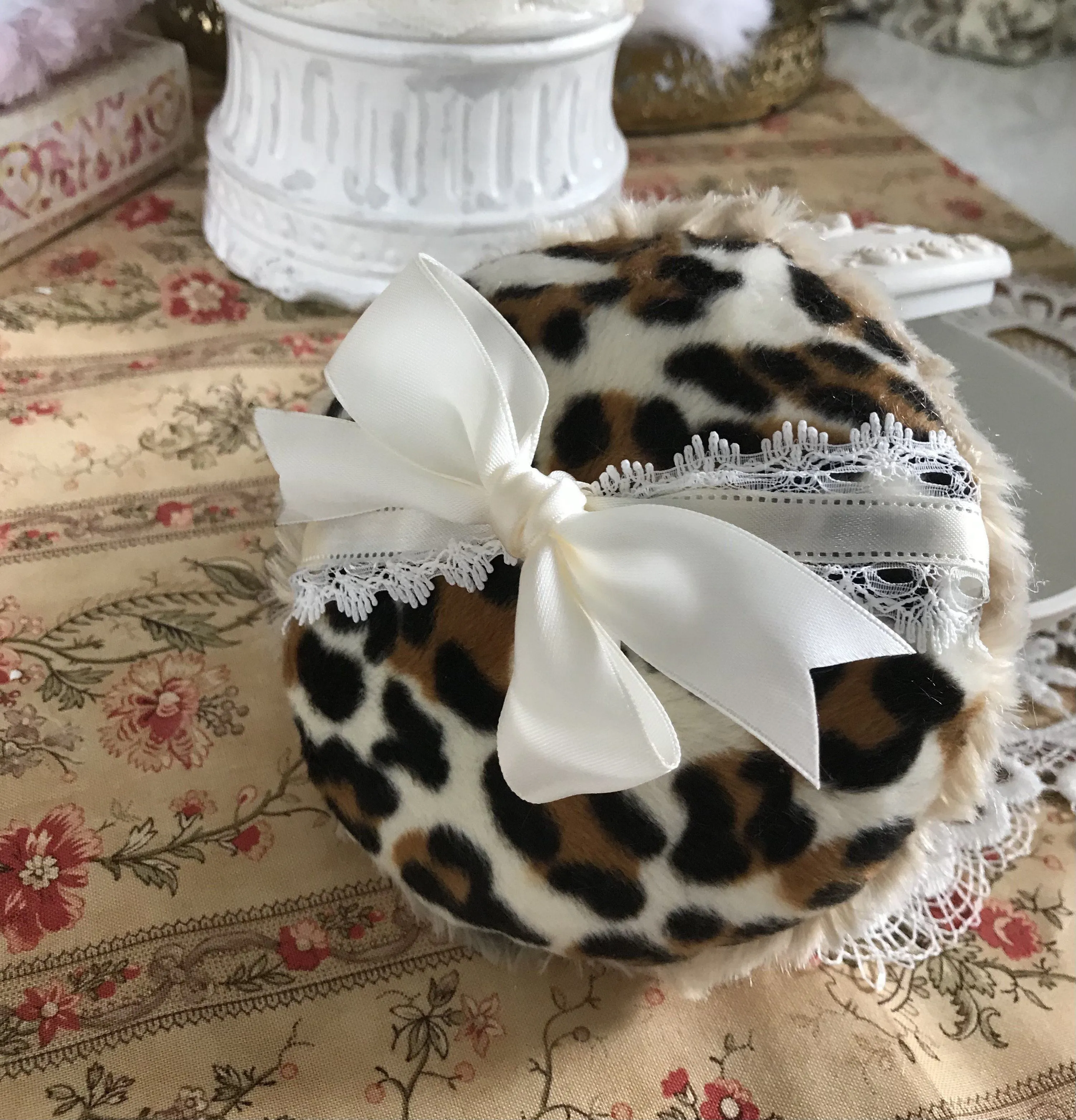 Animal Print Powder Puff