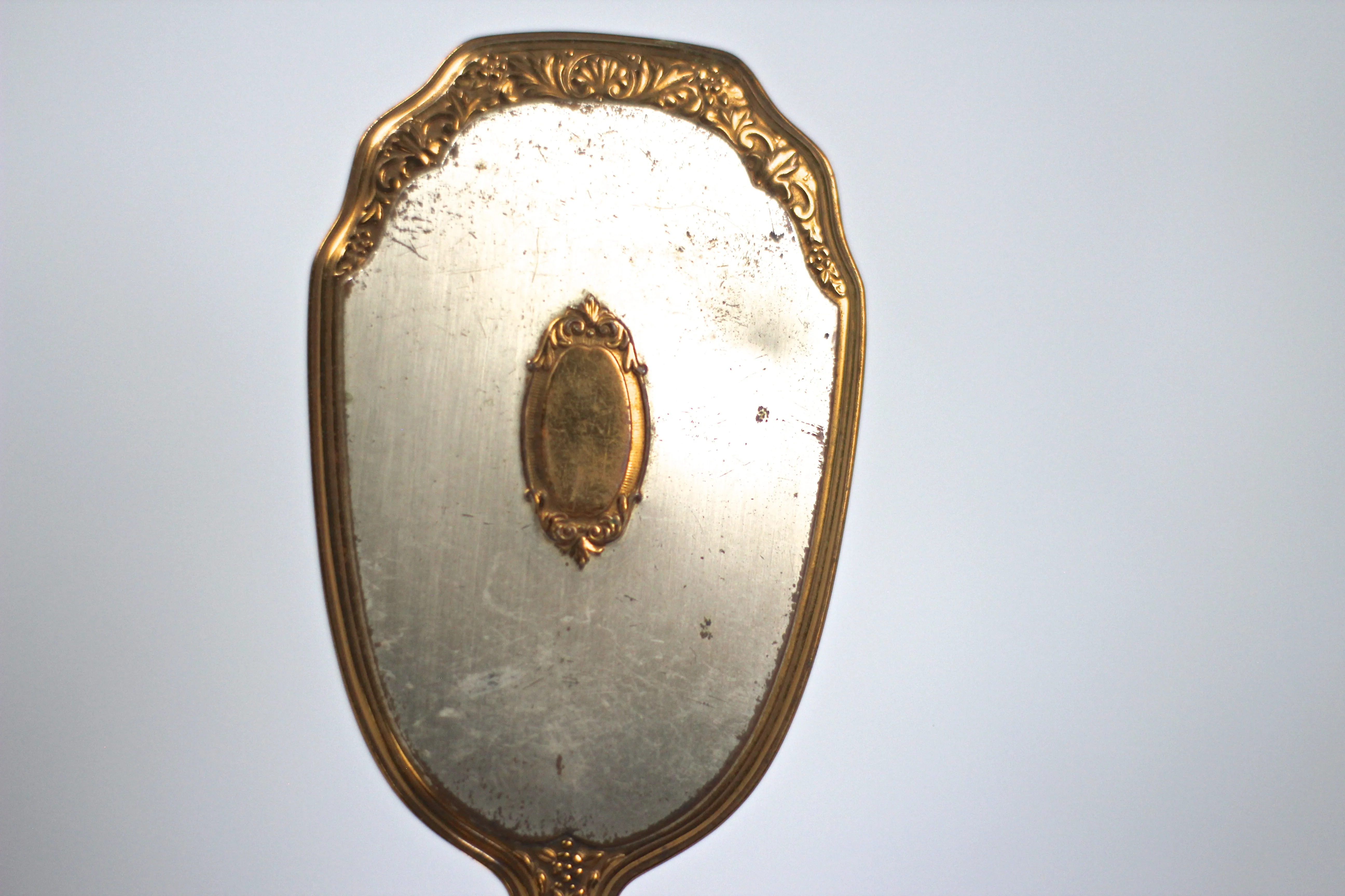 Antique Silver Bronze Vanity Set