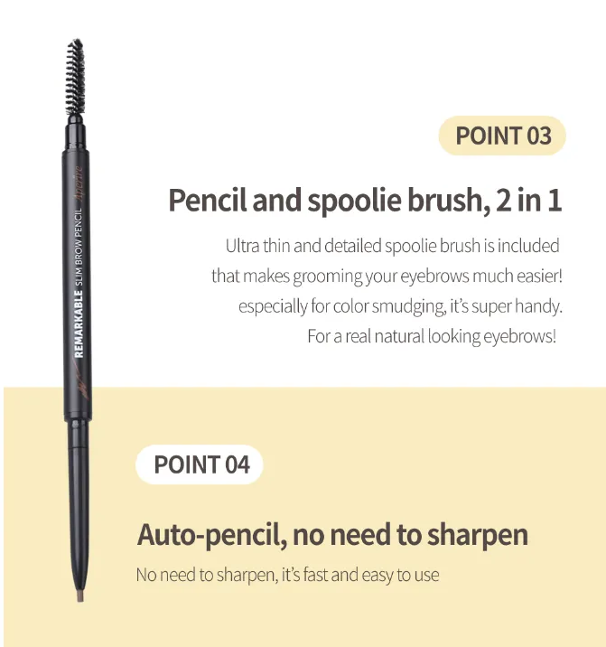 Aperire Remarkable Slim Brow Pencil 0.08g - 3 Colors