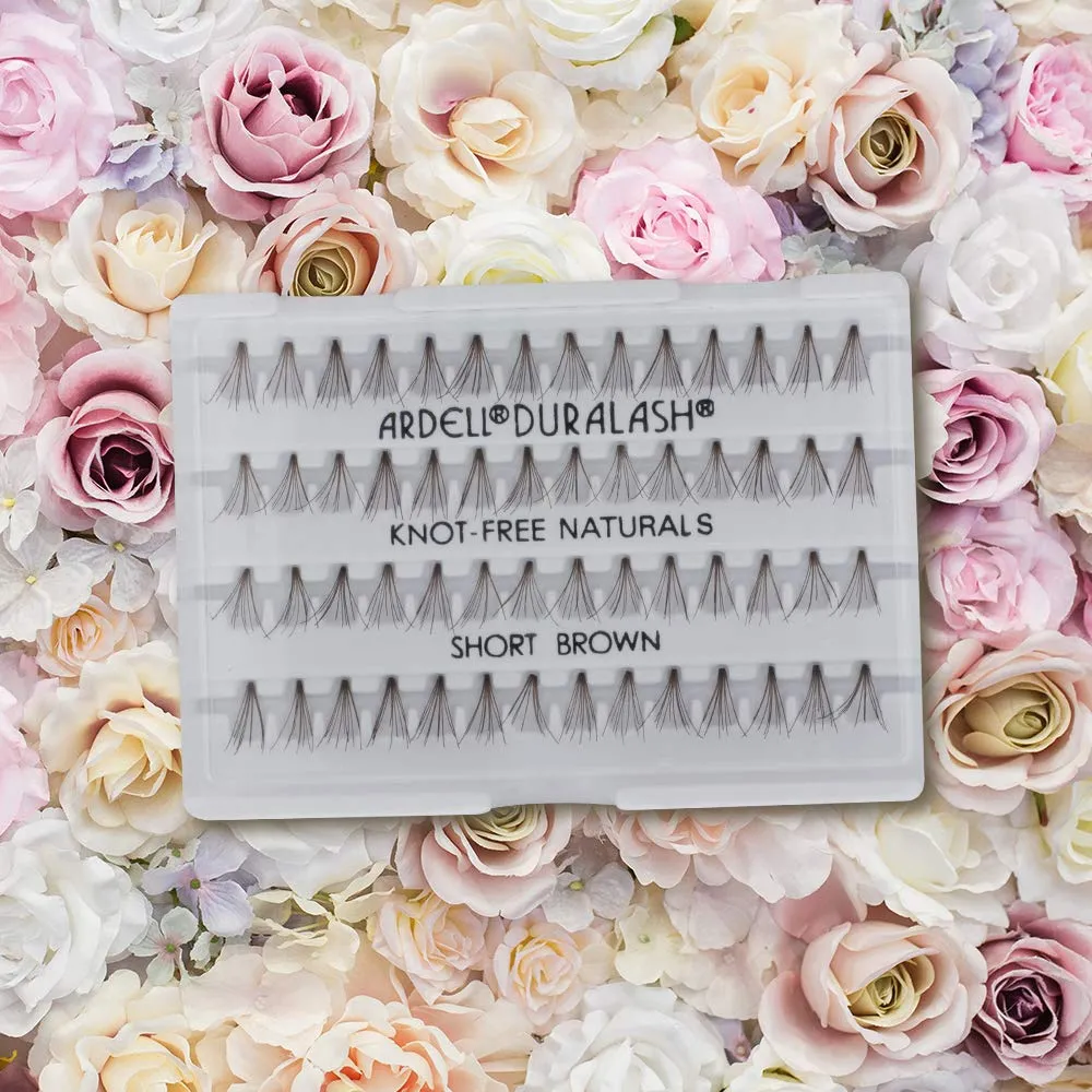 Ardell Individual False Eye Lashes - Short, Brown, Black, Natural Look DIY Lash Clusters, Easy Application for Eyelash Extension Effect, 4 Pack
