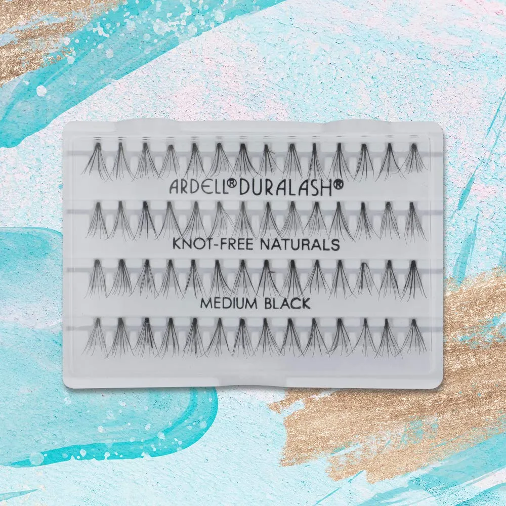 Ardell Individuals False Eye Lashes - Medium Black, DIY Lash Clusters, Lash Band, Long-Lasting Eyelash Extensions, 4 Pack