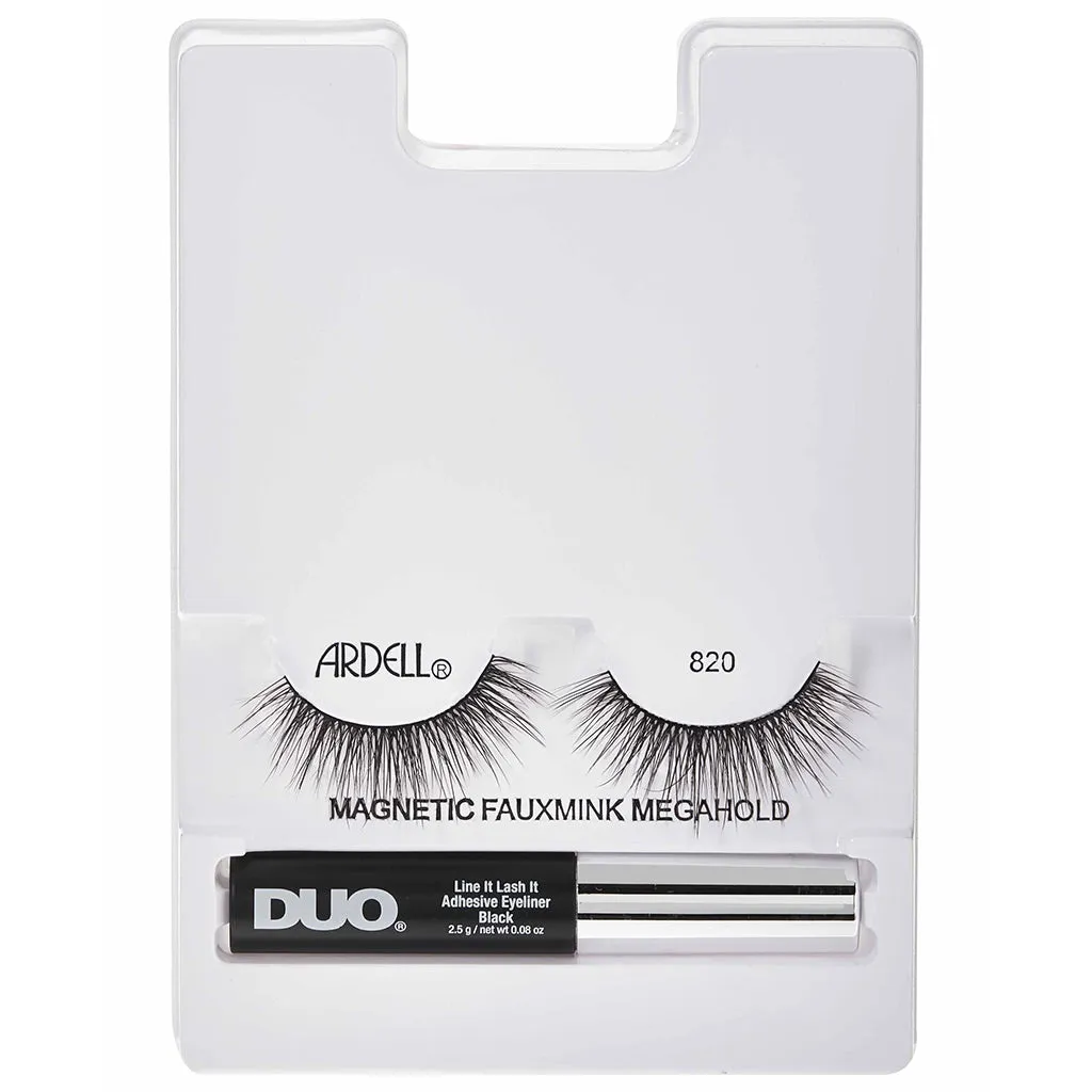 Ardell Magnetic Faux Mink Mega Hold Lashes Liner and Lash Kit - 820