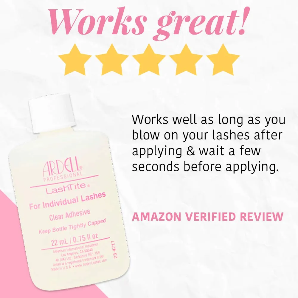 Ardell Professional Lashtite For Individual Eyelash Clear Adhesive 22ml / 0.75 fl.oz.