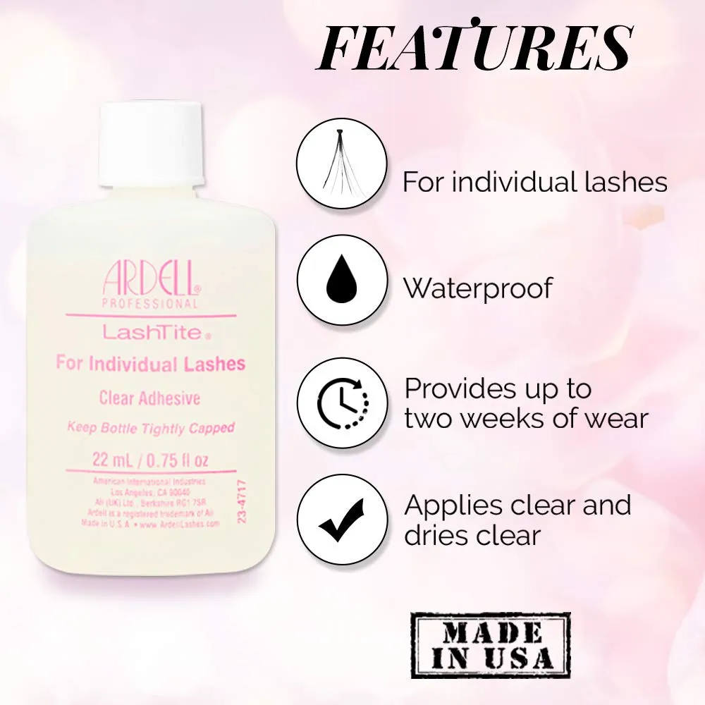 Ardell Professional Lashtite For Individual Eyelash Clear Adhesive 22ml / 0.75 fl.oz.