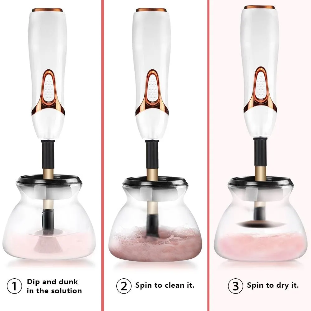 Automatic Makeup Brush Cleaner Electric Makeup Brushes Washing Machine 10 Seconds Silicone Fast Cleaner Dryer Cleaning Tool