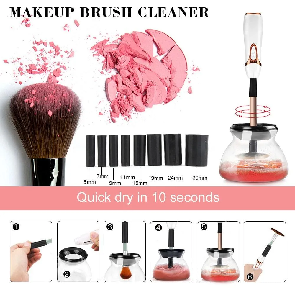 Automatic Makeup Brush Cleaner Electric Makeup Brushes Washing Machine 10 Seconds Silicone Fast Cleaner Dryer Cleaning Tool