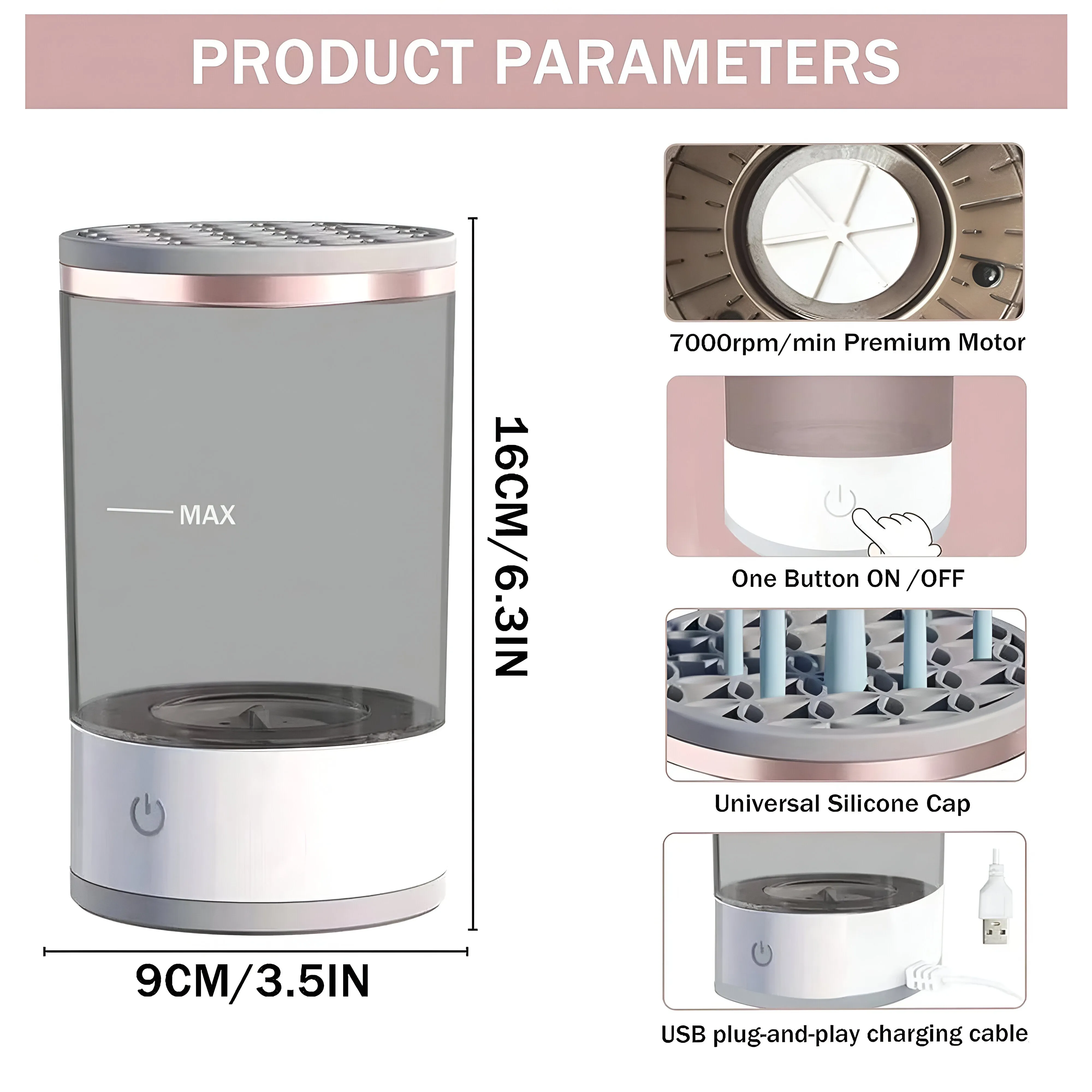 Automatic USB Makeup Brush Cleaner