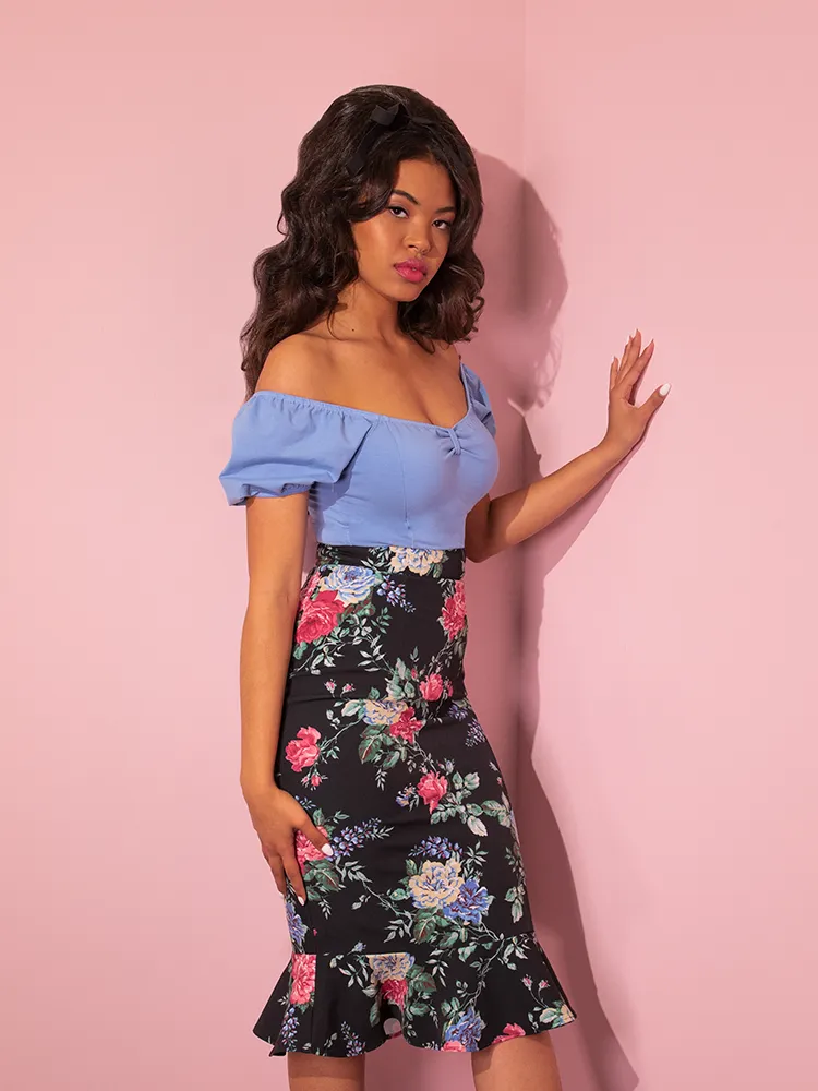 BACKLOT NON DAMAGED - Powder Puff Top in Sunset Blue - Vixen by Micheline Pitt