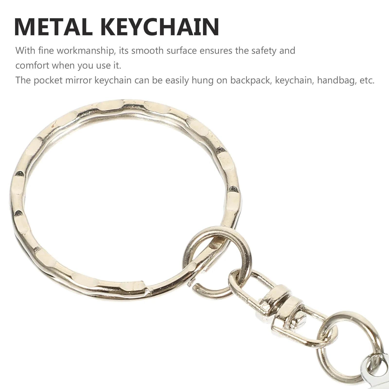 balacoo 20 Pcs Keychain Makeup Mirror Heart Shaped Keychain Portable Mirror Heart Shaped Mirror Small Key Fob Metal Folding Mirror Keyring Keychain Aluminum Mirror Travel Bulk Cosmetic, 5x4.5cm