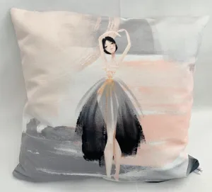 Ballerina Dancer Velvet Luxury Pillow Covers 45x45cm Zippered