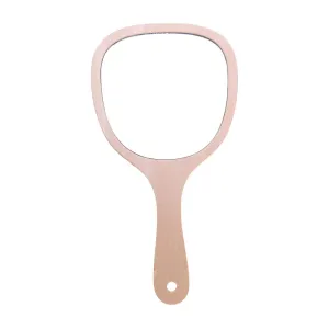 Beaupretty Handheld Mirror Wood Vintage Vanity Hand Mirror Portable Barber Mirror Handheld for Salon Women