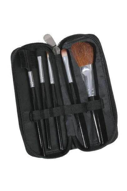 Beauty Treats 5 Piece Brush Set w/ Zipper Pouch #137