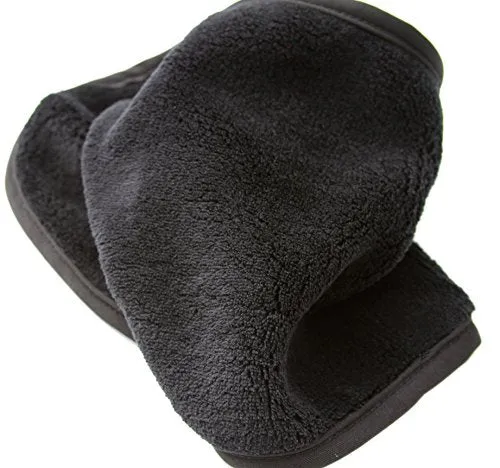 BLACK CHEM-FREE Makeup Remover - Facial Cleansing Cloth - Chemical Free - Natural Makeup Remover-Works with Warm Water - Waterproof Mascara Remover - Perfect for Sensitive Skin