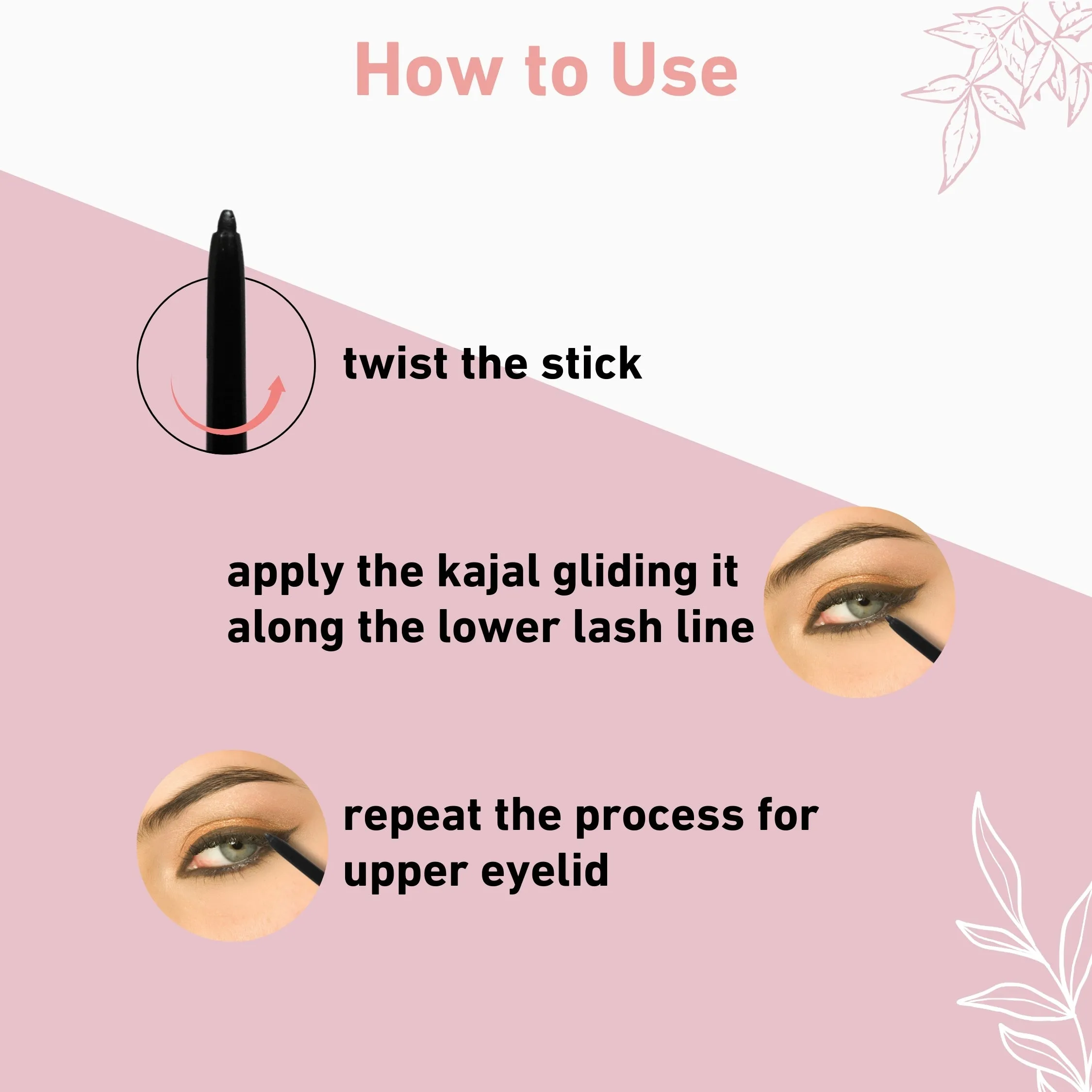 Black Kajal Pencil   Eyeliner | 99% Natural Ingredients