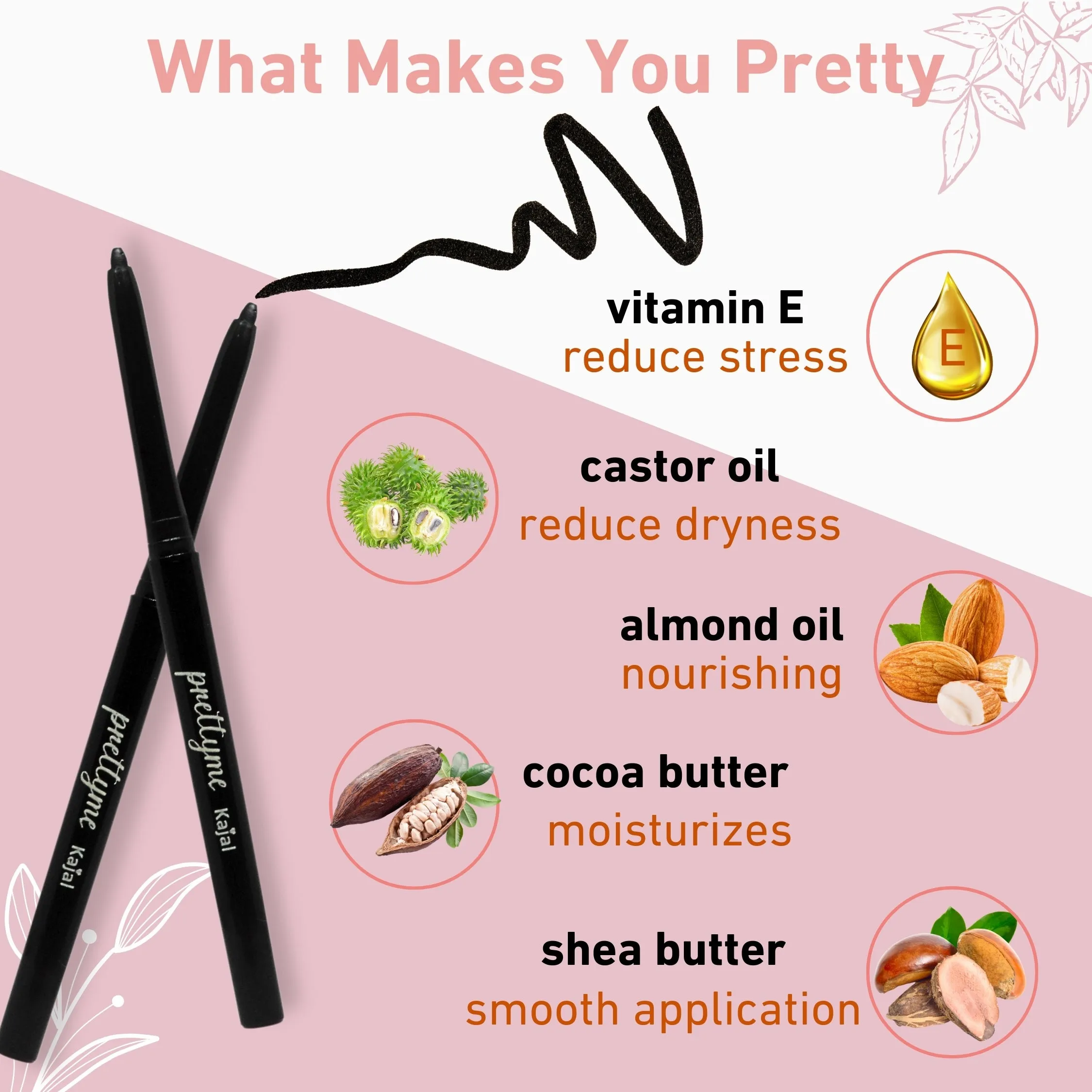 Black Kajal Pencil   Eyeliner | 99% Natural Ingredients