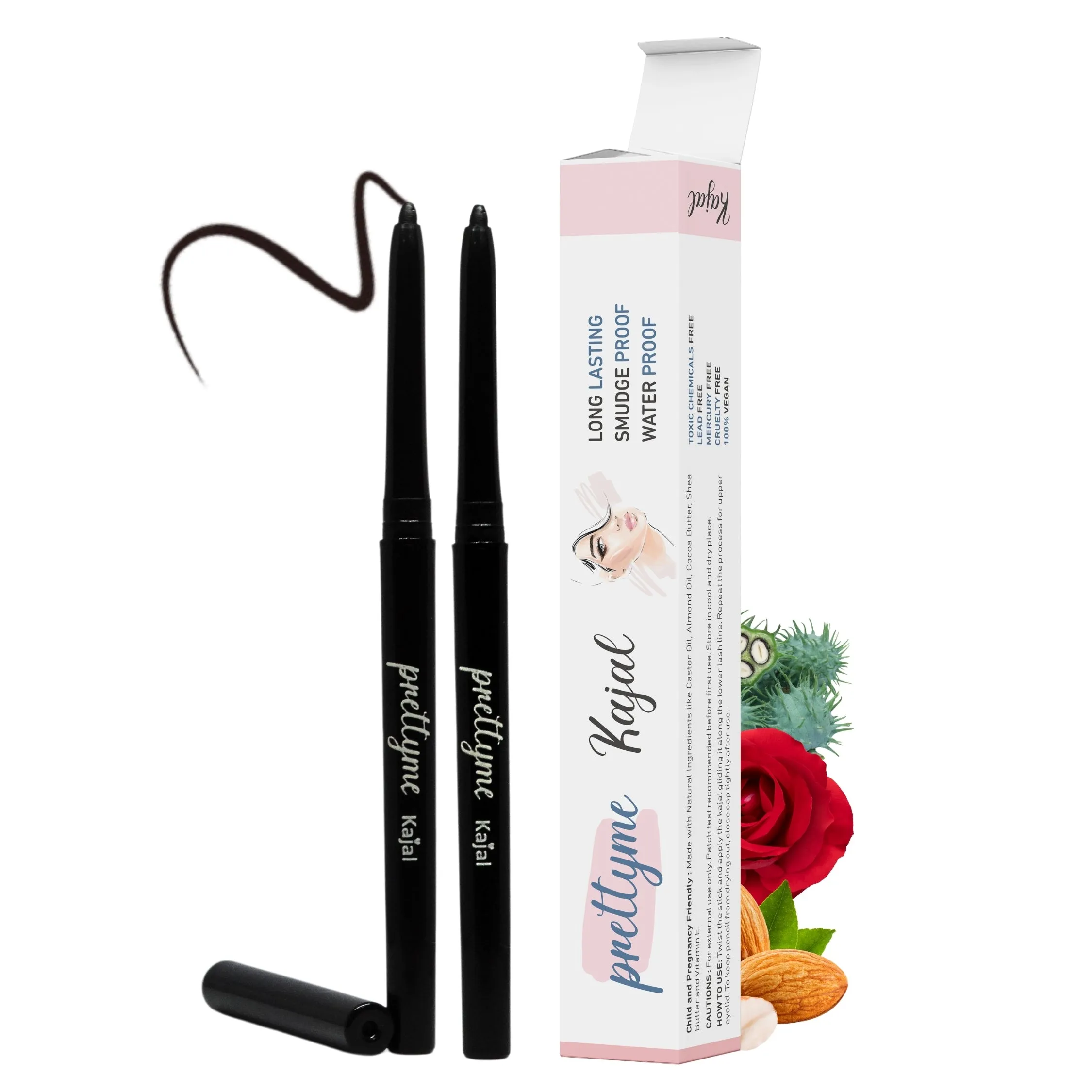 Black Kajal Pencil   Eyeliner | 99% Natural Ingredients