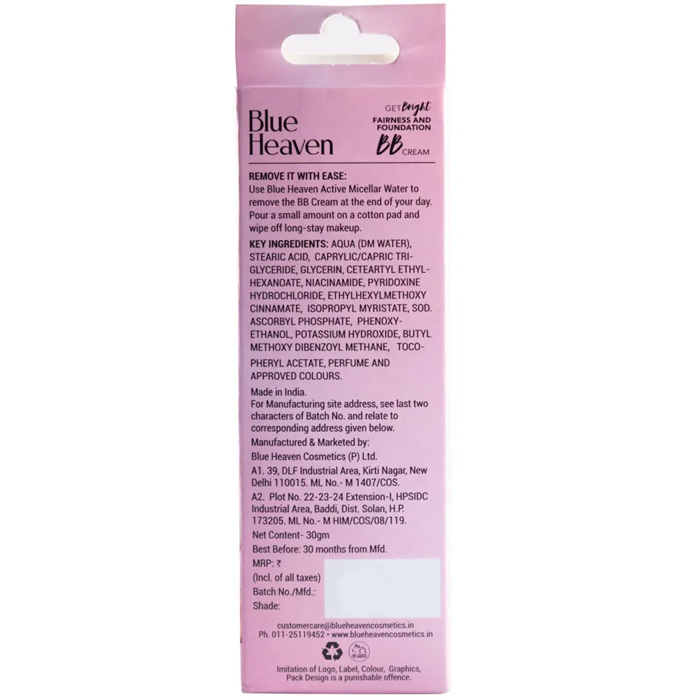 Blue Heaven BB Cream Honey SPF 15 PA   