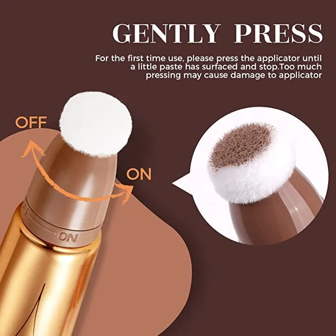 Blush Dreams Contour Beauty Wand, Liquid Face Concealer Contouring Stick with Cushion Applicator, Long Lasting Smooth Natural Matte Finish, Lightweight Blendable Super Silky Cream Contour Stick (Light Pink blush Contour Silver Highlighter)