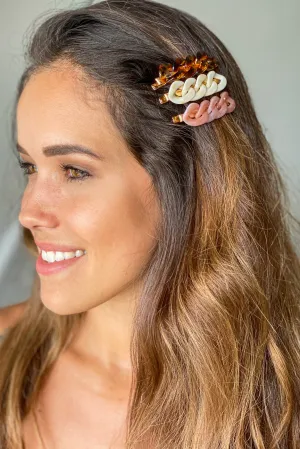 Blush Hair Clip Set
