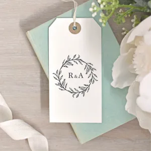 Botanical Wreath Custom Wedding Stamp