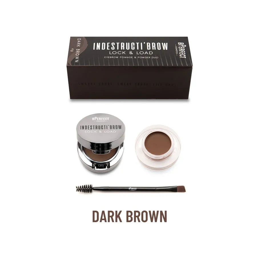 BPerfect Cosmetics Indestructi' Brow Lock & Load: Dark Brown 4g