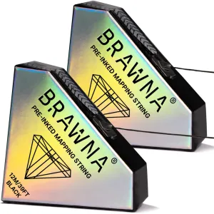 Brawna - Pre Inked Mapping String for Eyebrow Measuring - Black