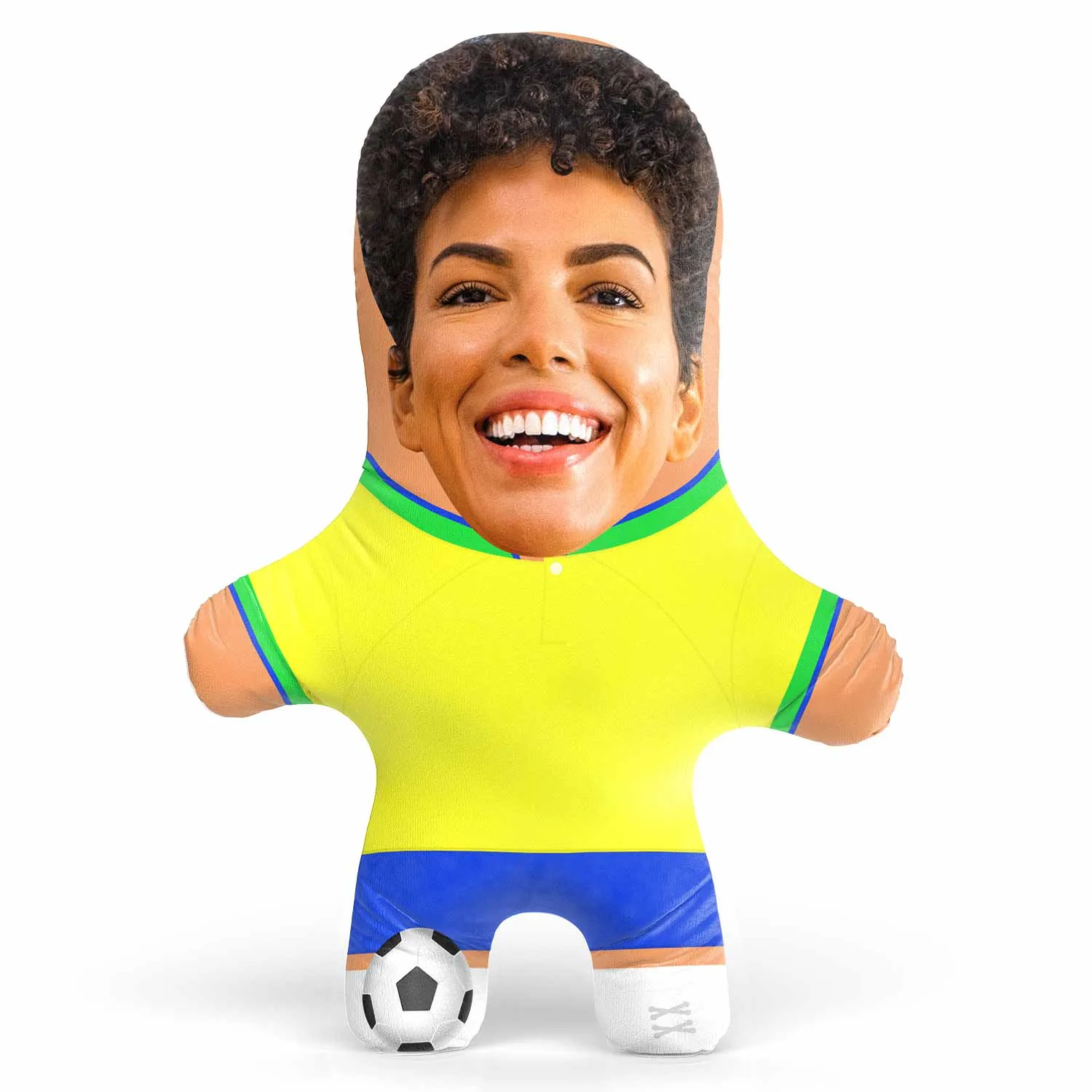 Brazil Football Face Pillow