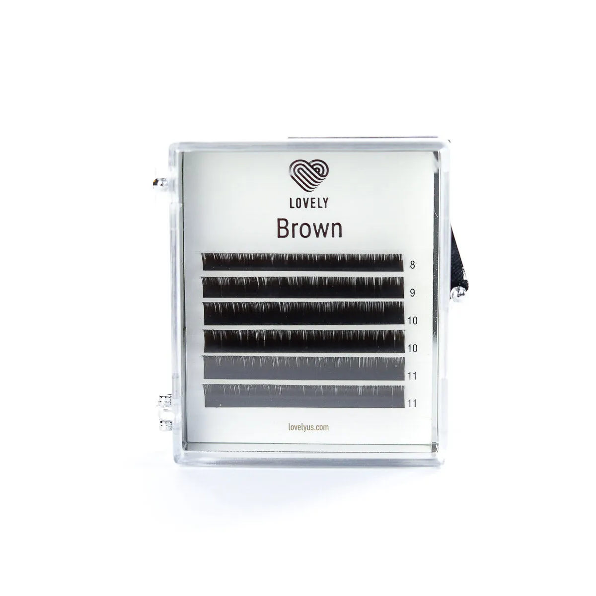 Brown Eyelash Extensions - 6 Line Mix