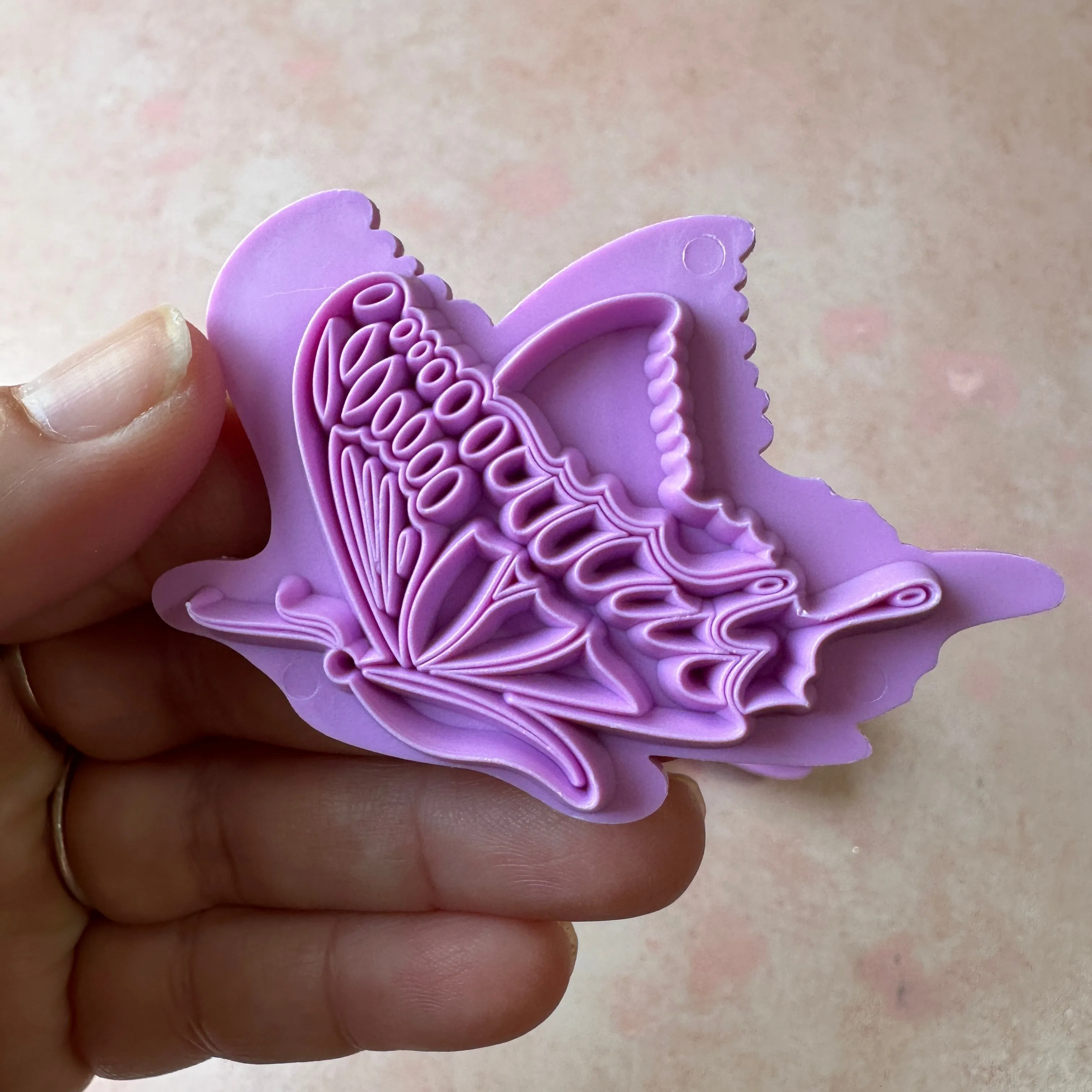 Butterfly Dragonfly Dove Press Clay Stamps mokume gane ink pattern