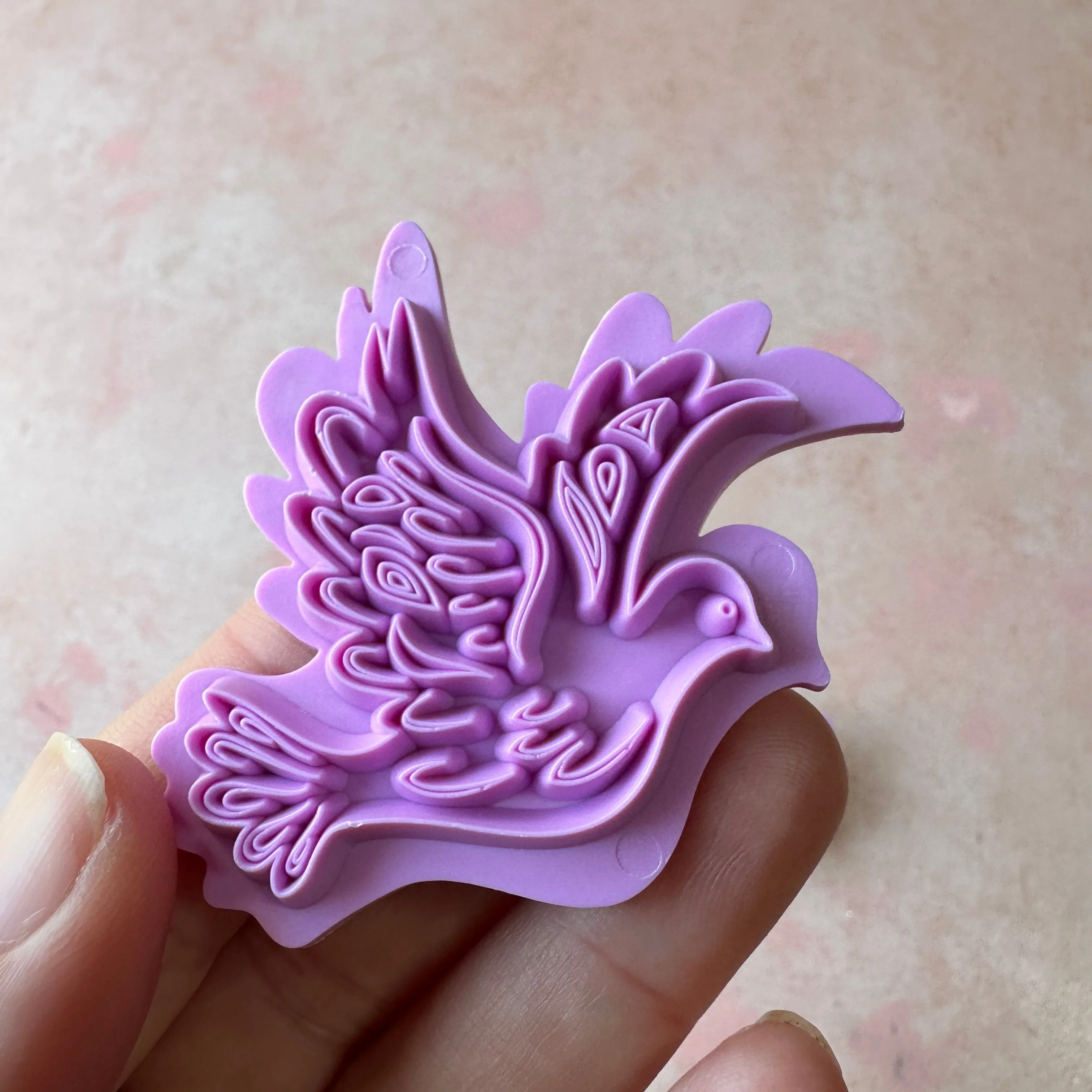 Butterfly Dragonfly Dove Press Clay Stamps mokume gane ink pattern