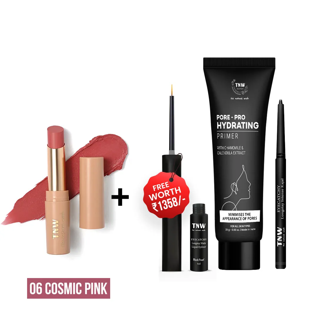 BUY BULLET LIPSTICK  GET KAJAL   EYELINER   PRIMER FREE