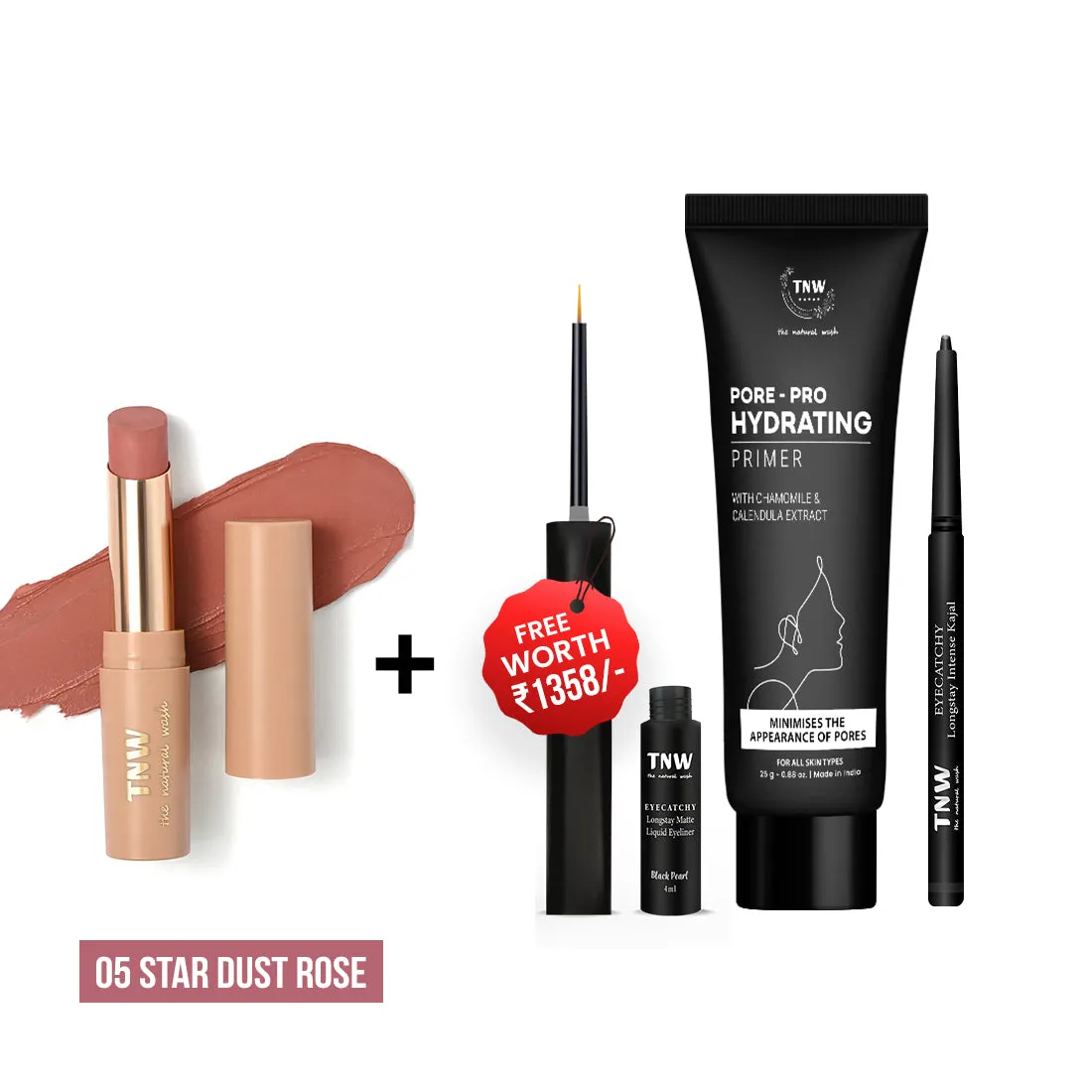 BUY BULLET LIPSTICK  GET KAJAL   EYELINER   PRIMER FREE