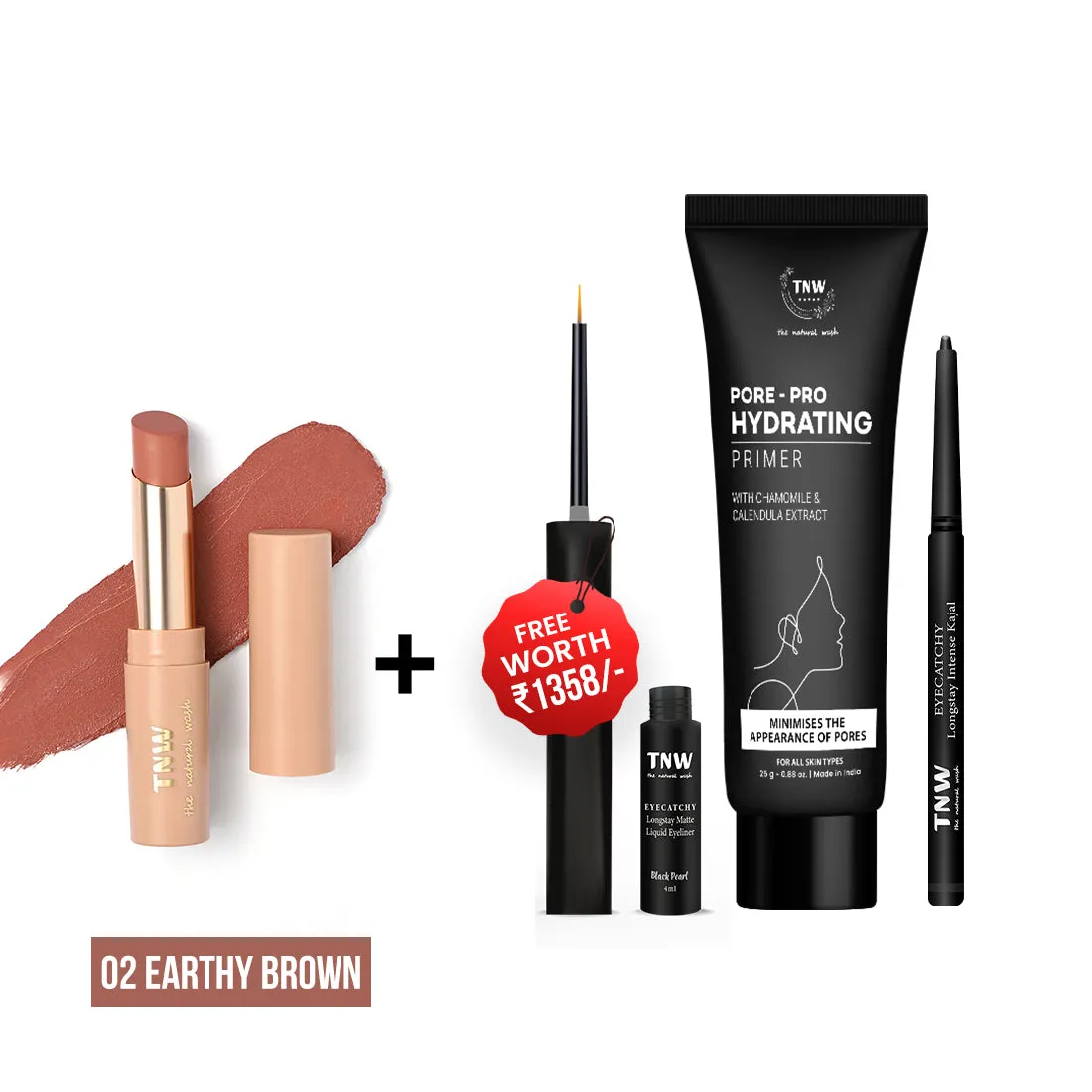 BUY BULLET LIPSTICK  GET KAJAL   EYELINER   PRIMER FREE