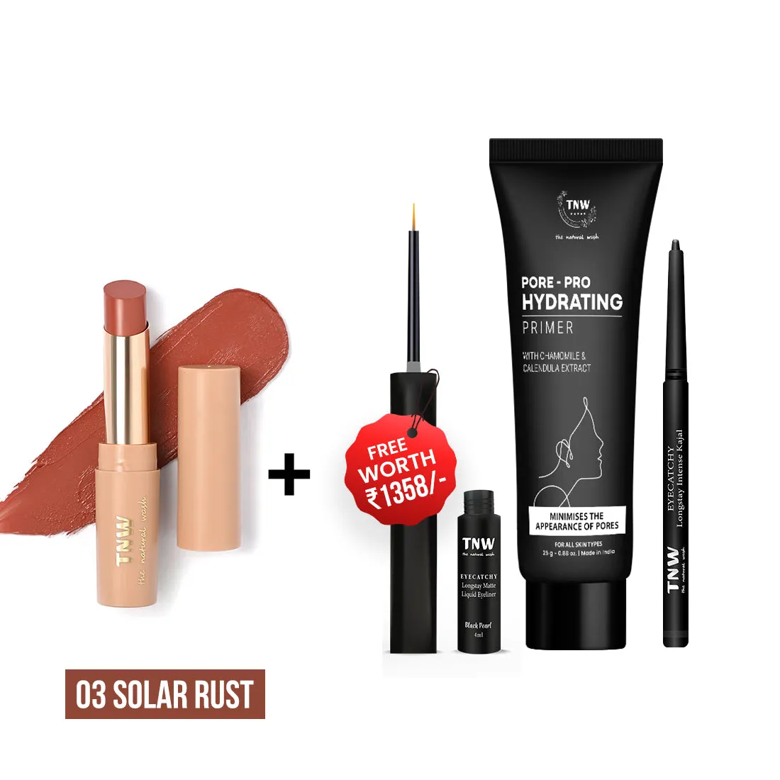 BUY BULLET LIPSTICK  GET KAJAL   EYELINER   PRIMER FREE