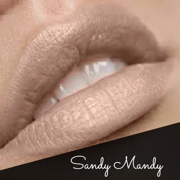 By The Clique "Sandy Mandy" Premium Long Lasting Matte Lip Liner Pencil |  Nude Beige | Gluten Free and Vegan