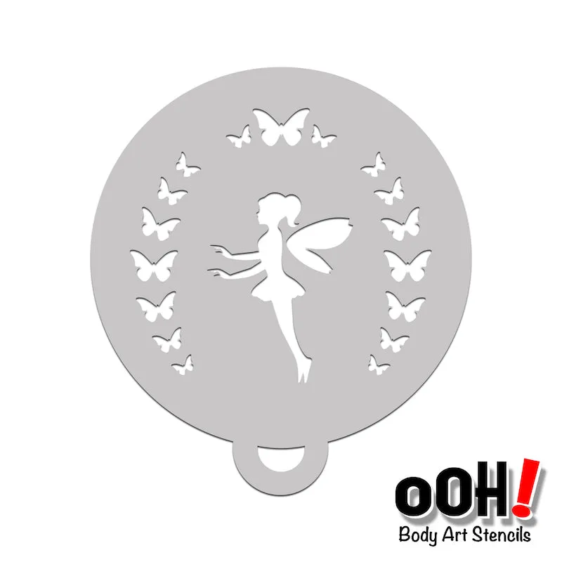 C12 Flying Fairy Flip Face Paint Stencil