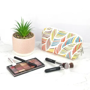 Canvas Wash Bag /Makeup Pouch - Multicolored Striped