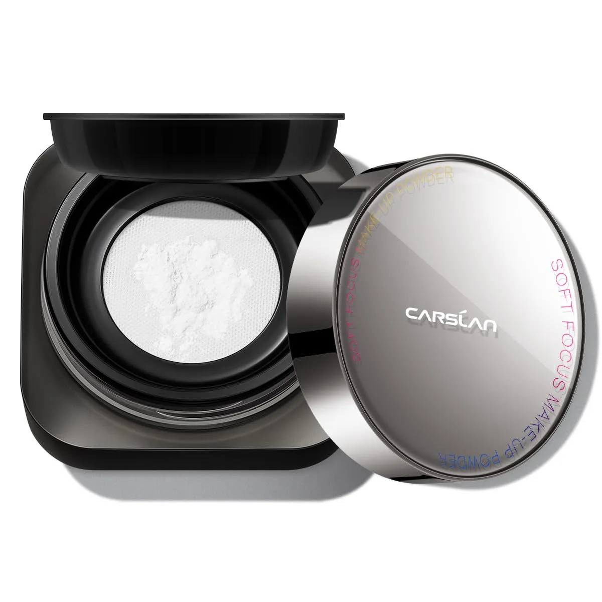 CARSLAN Soft Focus Loose Setting Powder, Waterproof, Matte, Oil Control, Shine Free, Talc-Free Face Powder Makeup, 24H Longwear Finishing Powder, 02 Translucent For Oily