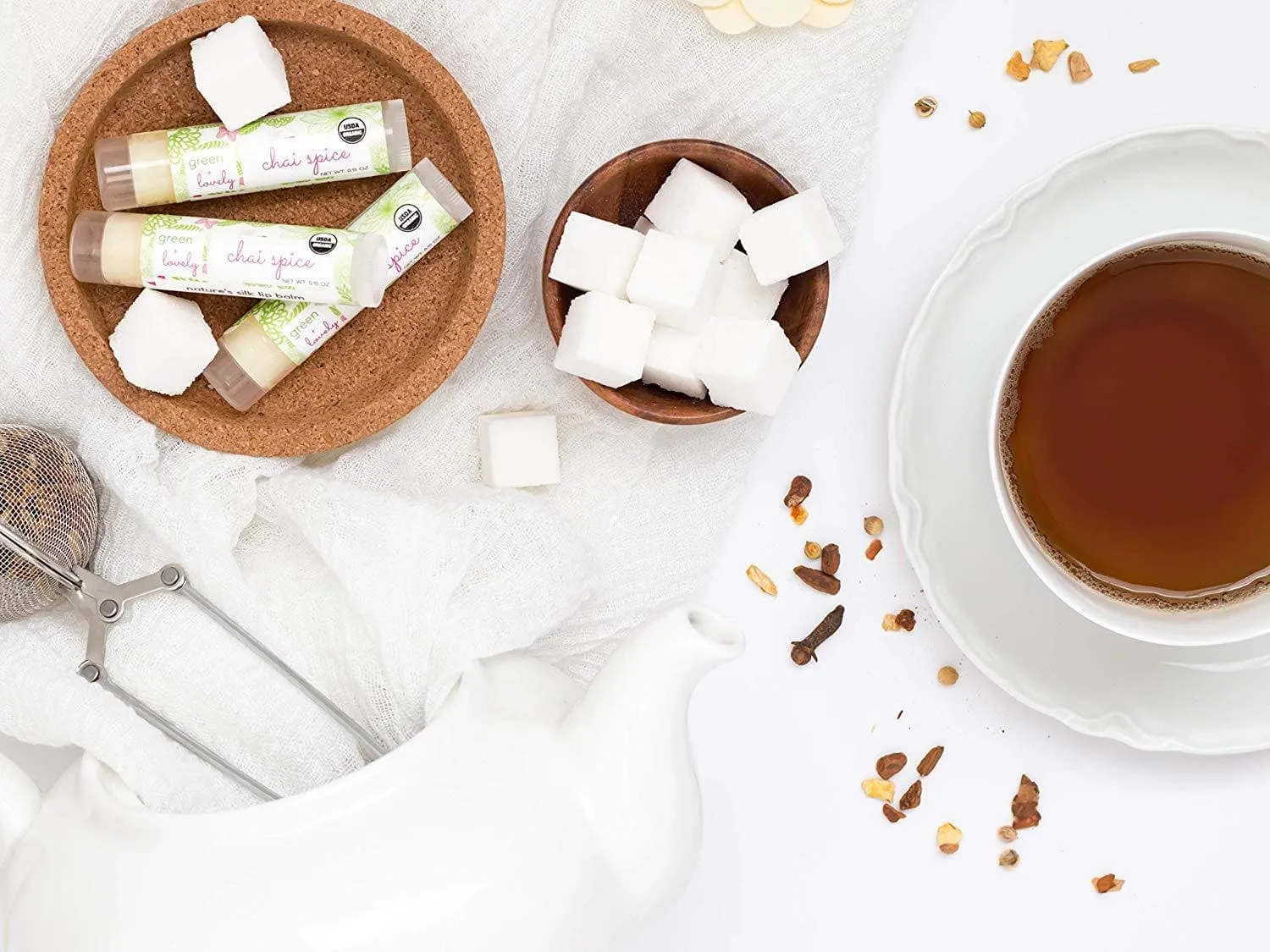 Chai Spice ///  Organic Lip Balm Butter for Intense Moisture - Beauty Gift