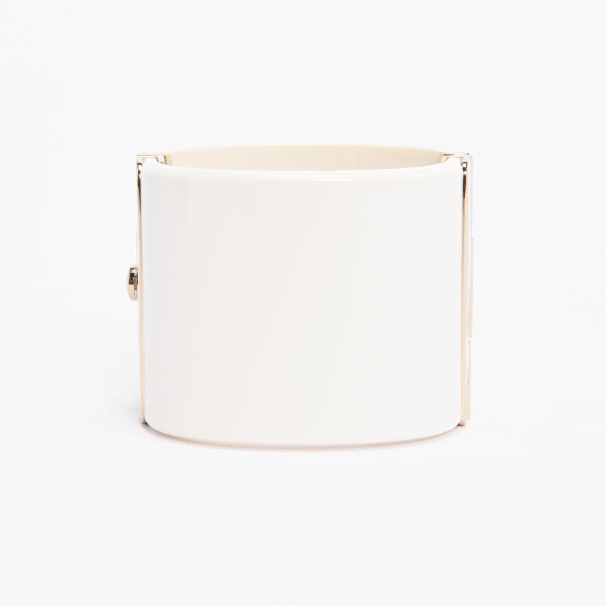 Chanel Cream & Gold Resin CC Cuff