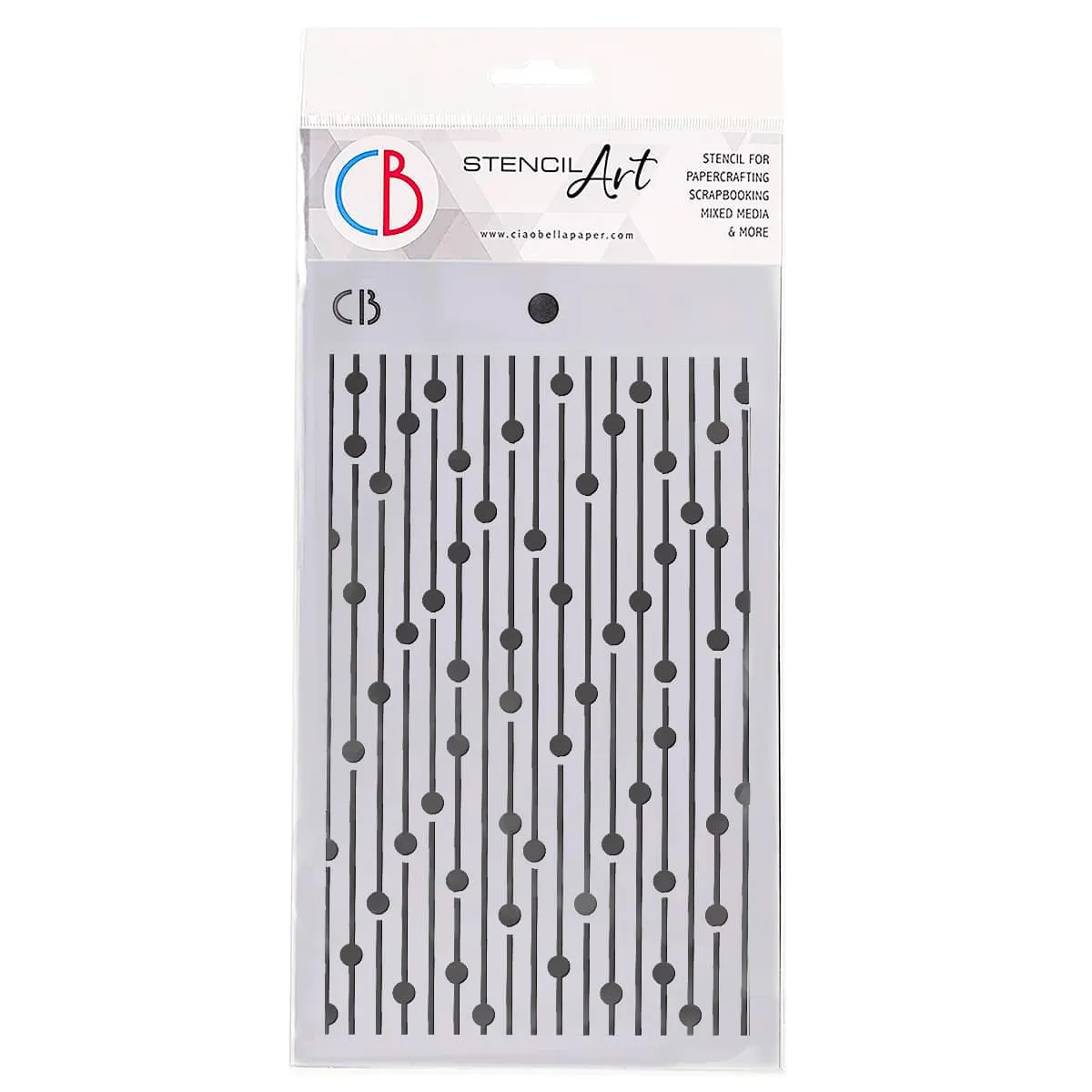 Ciao Bella - Stencil Art - Texture Stencil 5x8 - Bead Curtain