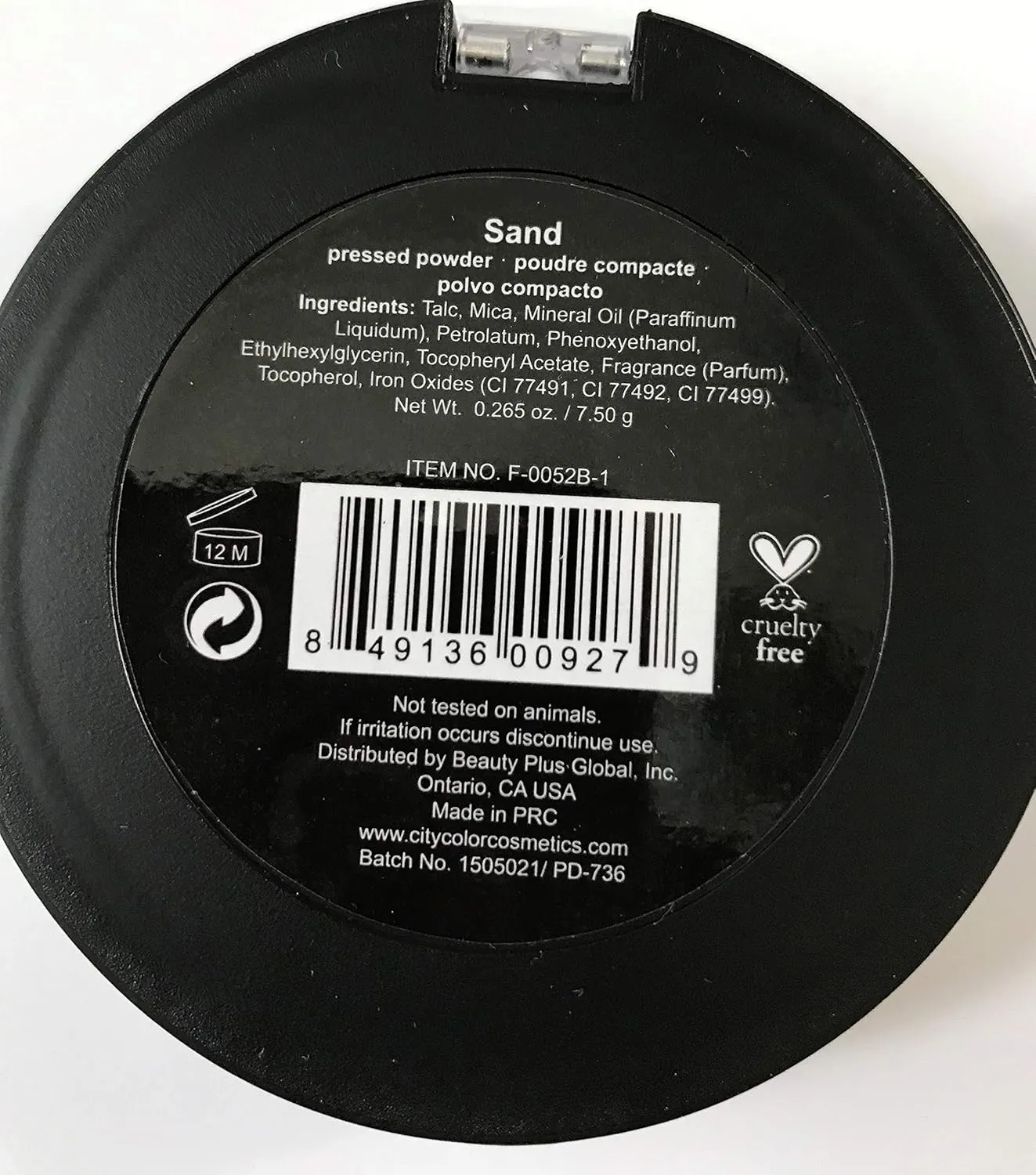 City Color Pressed Powder 0.265 OZ (Sand)