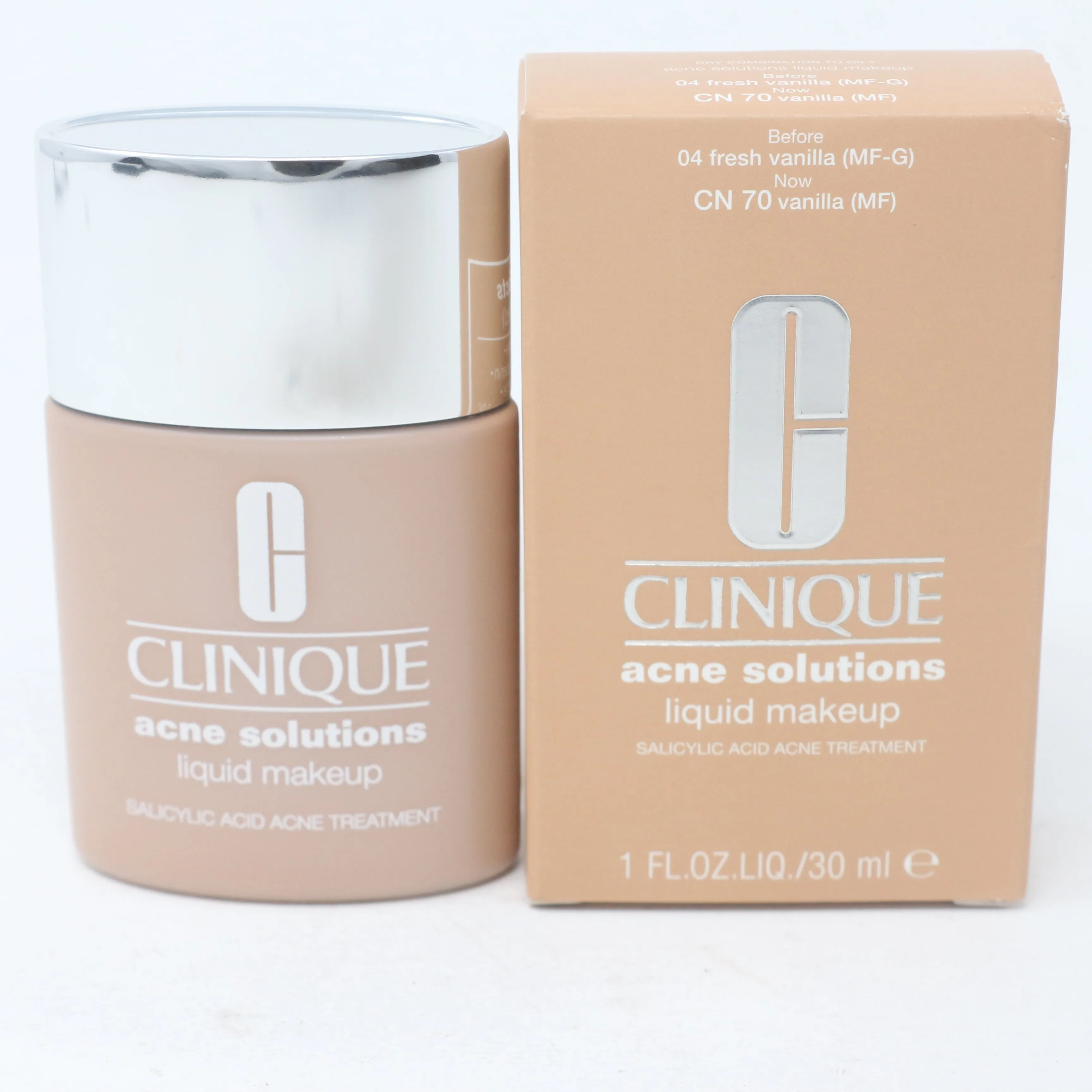 Clinique Acne Solutions Liquid Makeup Foundation  1oz/30ml New With Box