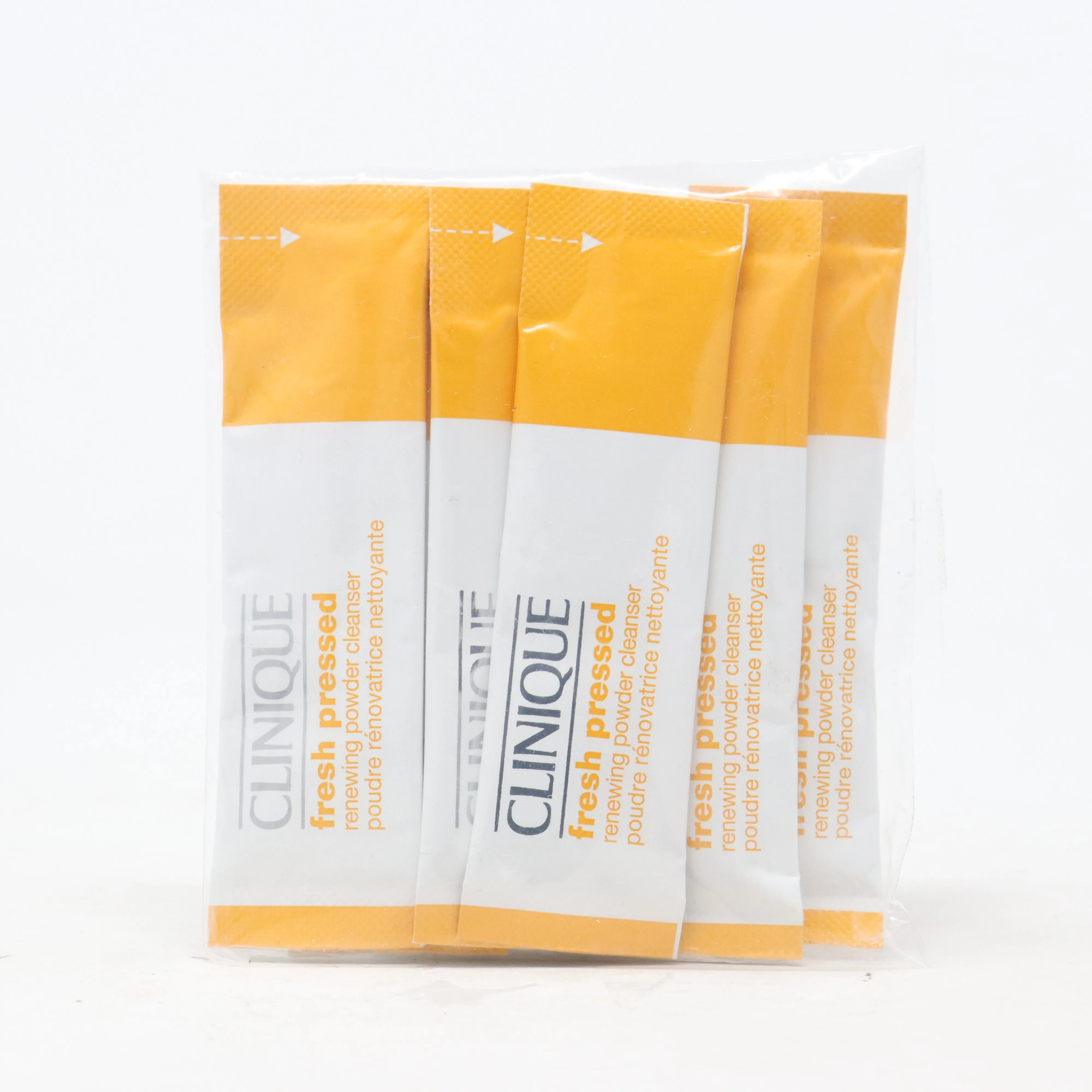 Clinique Fresh Pressed Renewing Powder Cleanser 7 Pcs  0.01oz/0.5g New