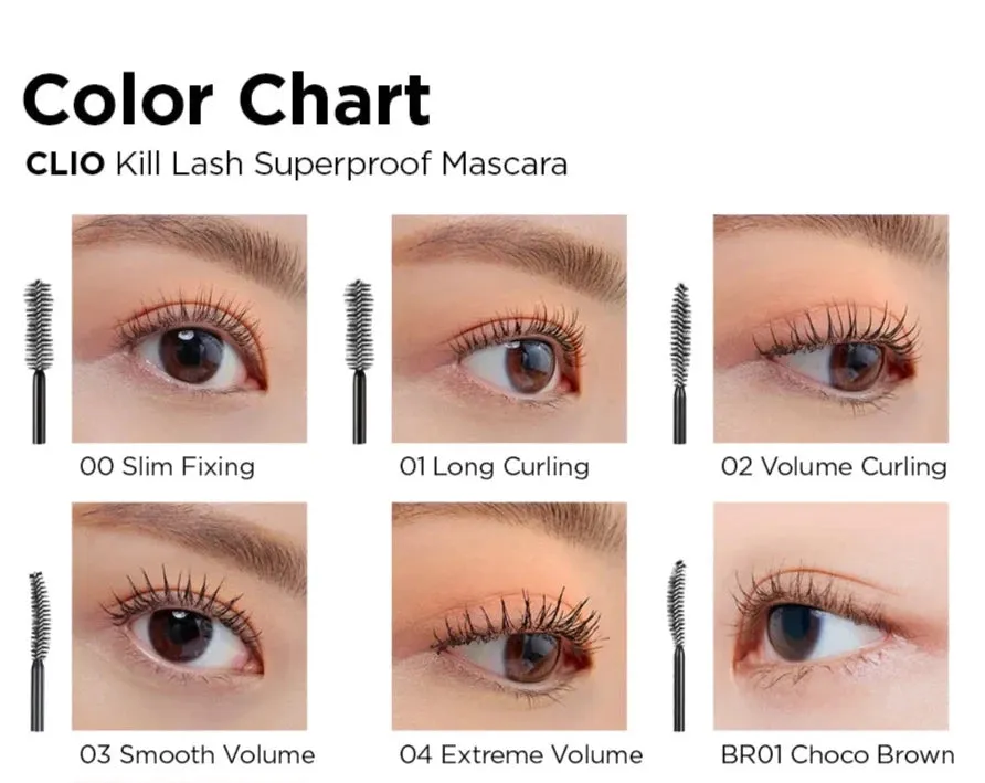 CLIO Kill Lash Superproof Mascara - 3 Types (7g)