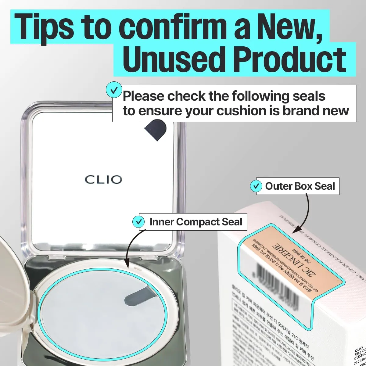 CLIO The Original Kill Cover Founwear Cushion  Korean Makeup, Full High Coverage Foundation, Airy Satin Finish, Skin Fit, 24N HONEY