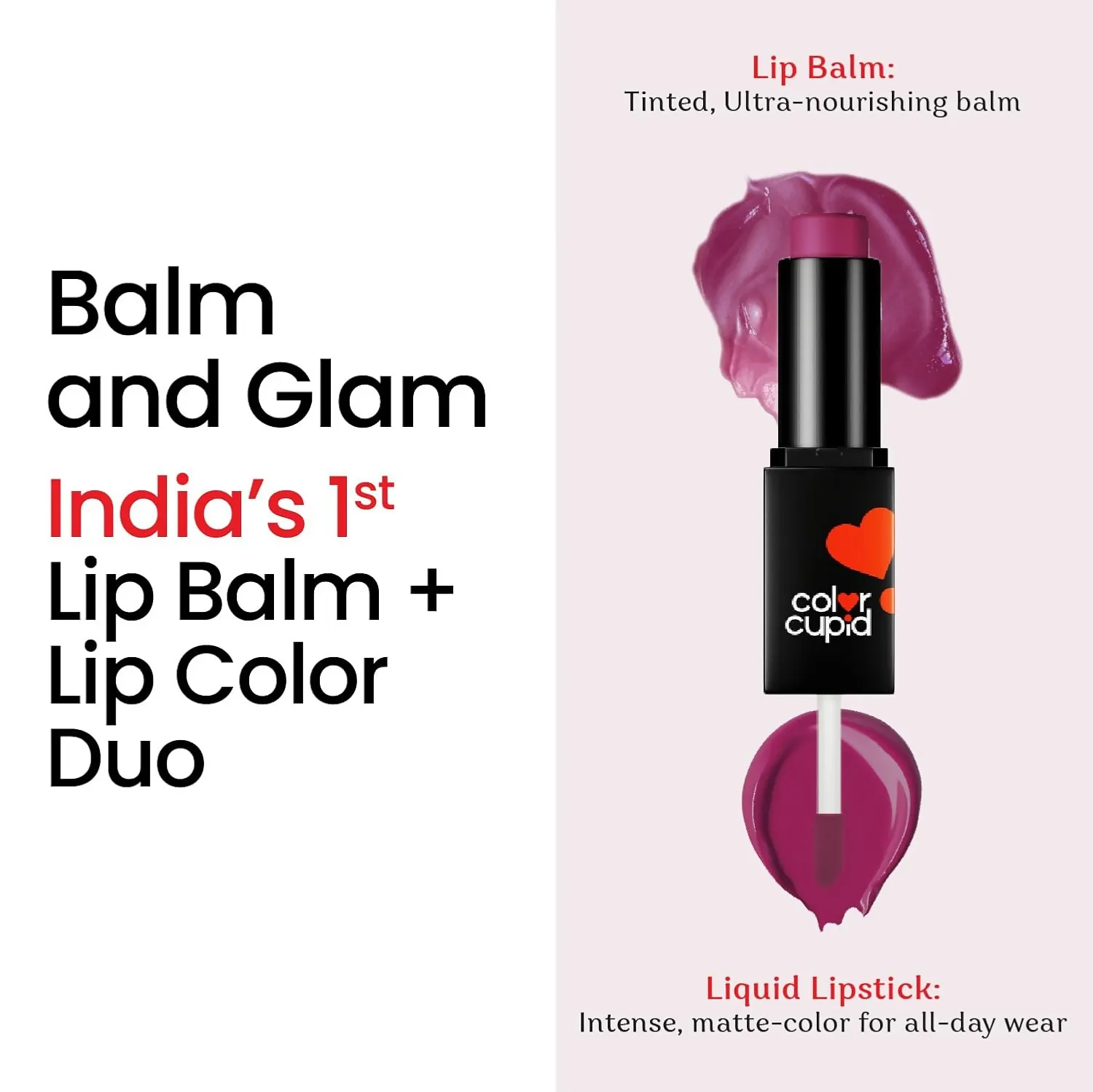 Color Cupid 2 in 1 Tinted Lip Balm   Liquid Lipstick - Wine & Dine
