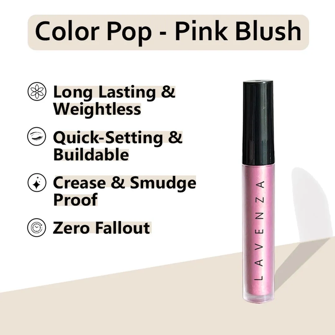 Color Pop (Pink Blush) - Dual Shade (Pink with Gold sheen), Multi-Use Liquid Eyeshadow
