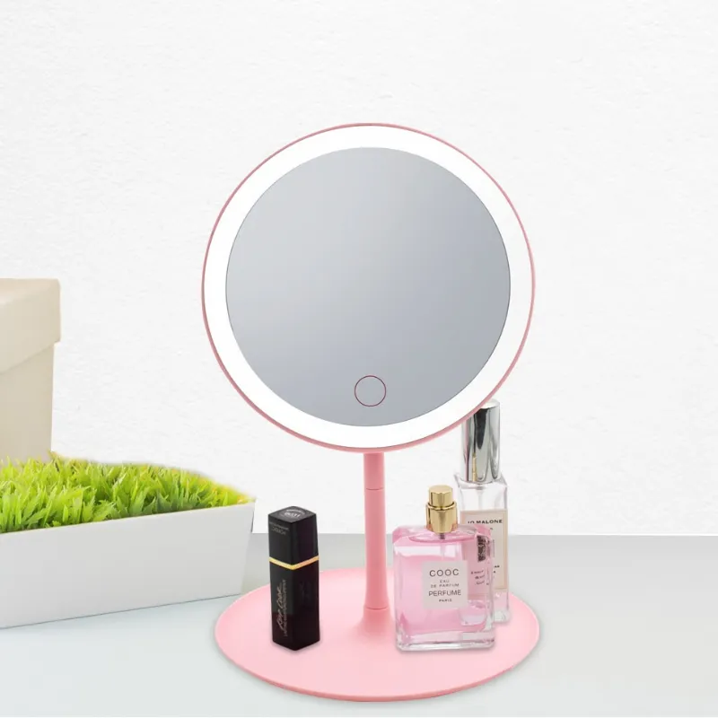 Compact Adjustable LED Light Up Makeup Face Mirror