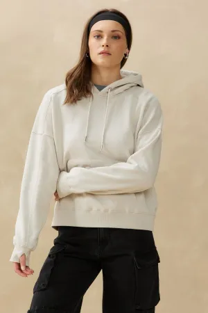 Contour Line Perfect Hoodie | Cream